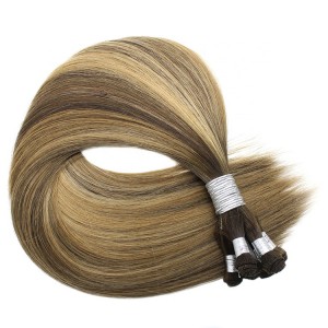 Factory Direct High Grade Cuticle Aligned Virgin Human Hair HandTied Weft Hair Extensions, Double Drawn Hand Tied Wefts for USA