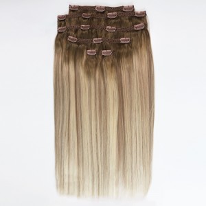 Factory Vendors top grade 100% Real Human Hair Extension Clip In Hair Extensions