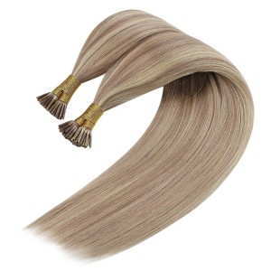 Popular Thick Bottom Unprocessed I Tip Hair Extensions Double Drawn 100% Remy Human Hair Extension