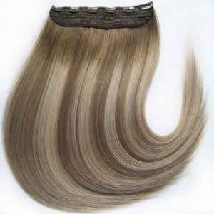 Wholesale Factory Cuticle Aligned virgin remy human hair double drawn real natural hair one piece clip in hair extension
