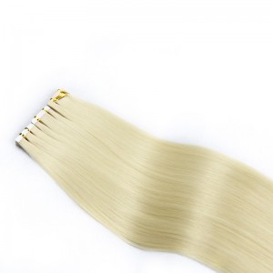 Wholesale Remy Human Hair White Blonde Double Drawn Cuticle Aligned Virgin Human Hair Tape In Hair Extensions