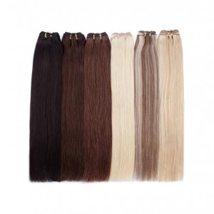 Wholesale best price Virgin Remy Human Hair Bundles Double Drawn Russian Machine Weft Hair Extension