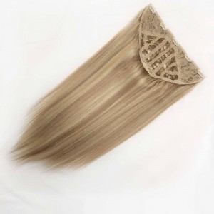 100% Human hair Virgin Clip In Hair Extension Remy Hair U clip in hair half wig